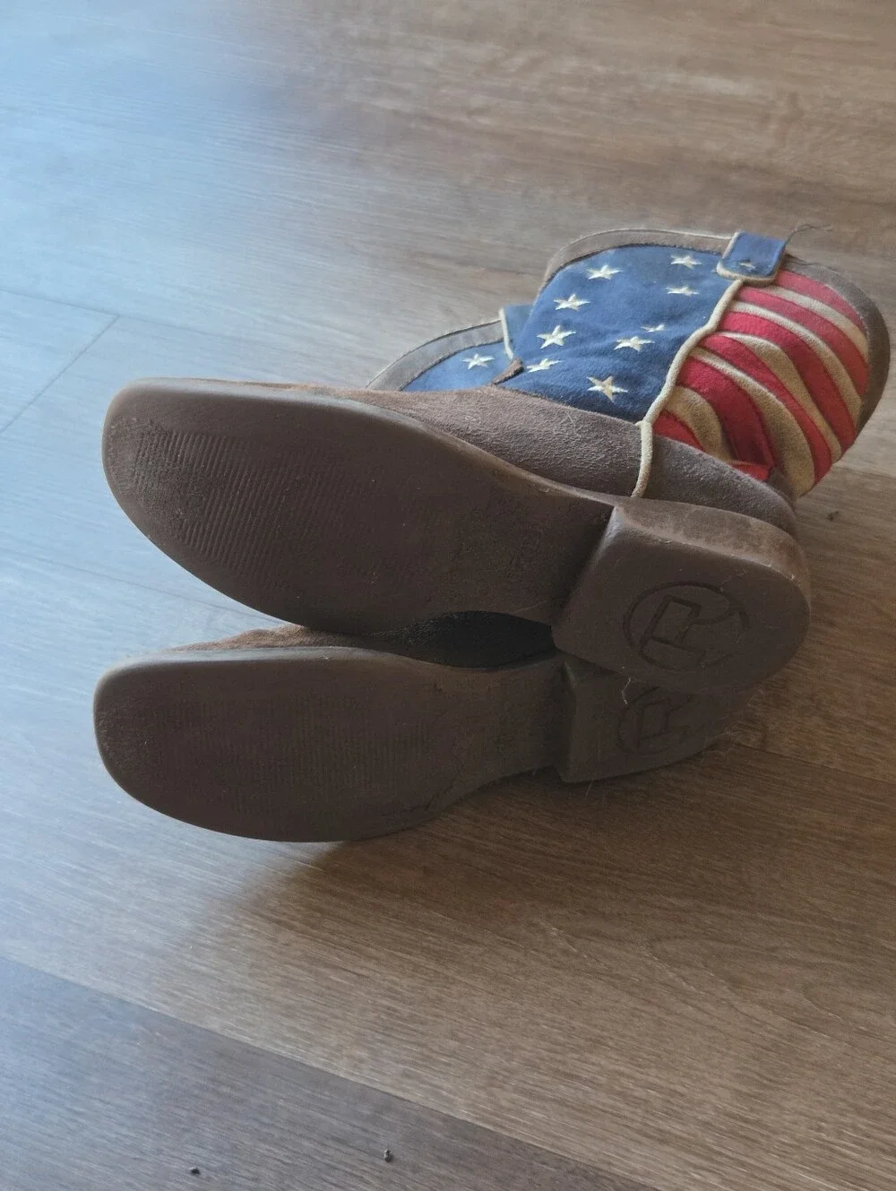 Roper American Patriotic Flag Square Toe Cowboy Mid Calf Boots Little kids 1Y